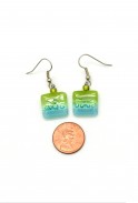Small Square Glass Earrings